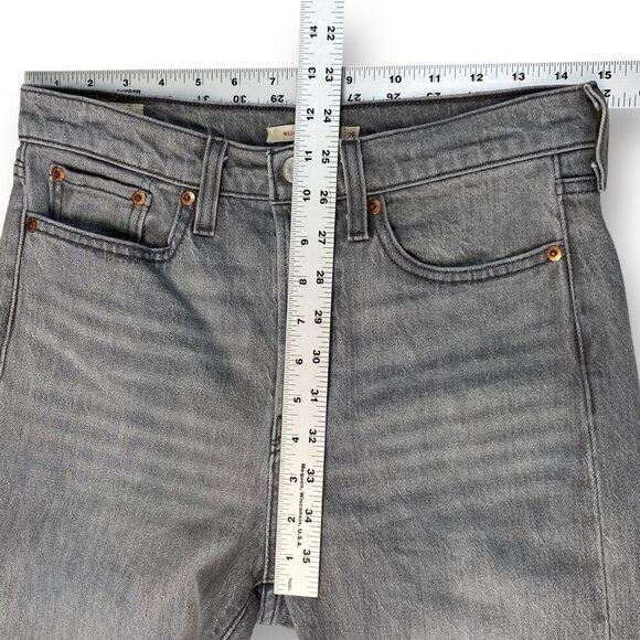 Levi's Wedgie Fit Straight Jeans Womes Sz 28 Smoky Skies High-Rise Big 'E' Denim - Picture 10 of 14